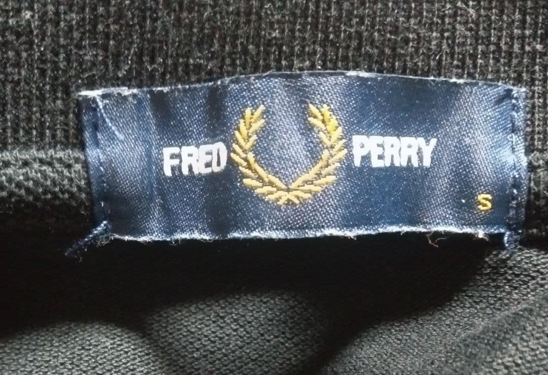 FRED PERRY 長袖ポロシャツ ブラック S