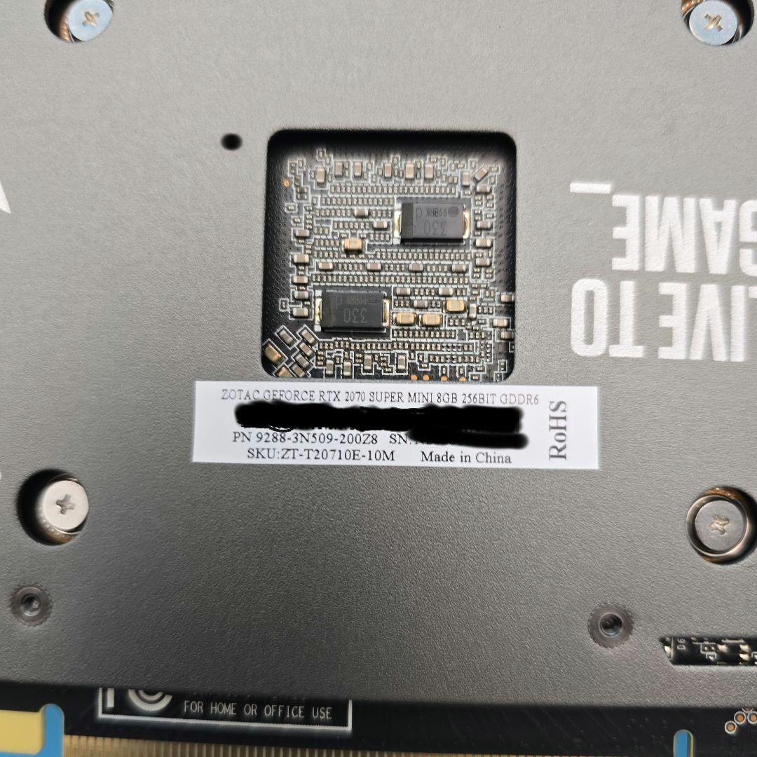 使用極少 Geforce RTX 2070 SUPER MINI 8GB