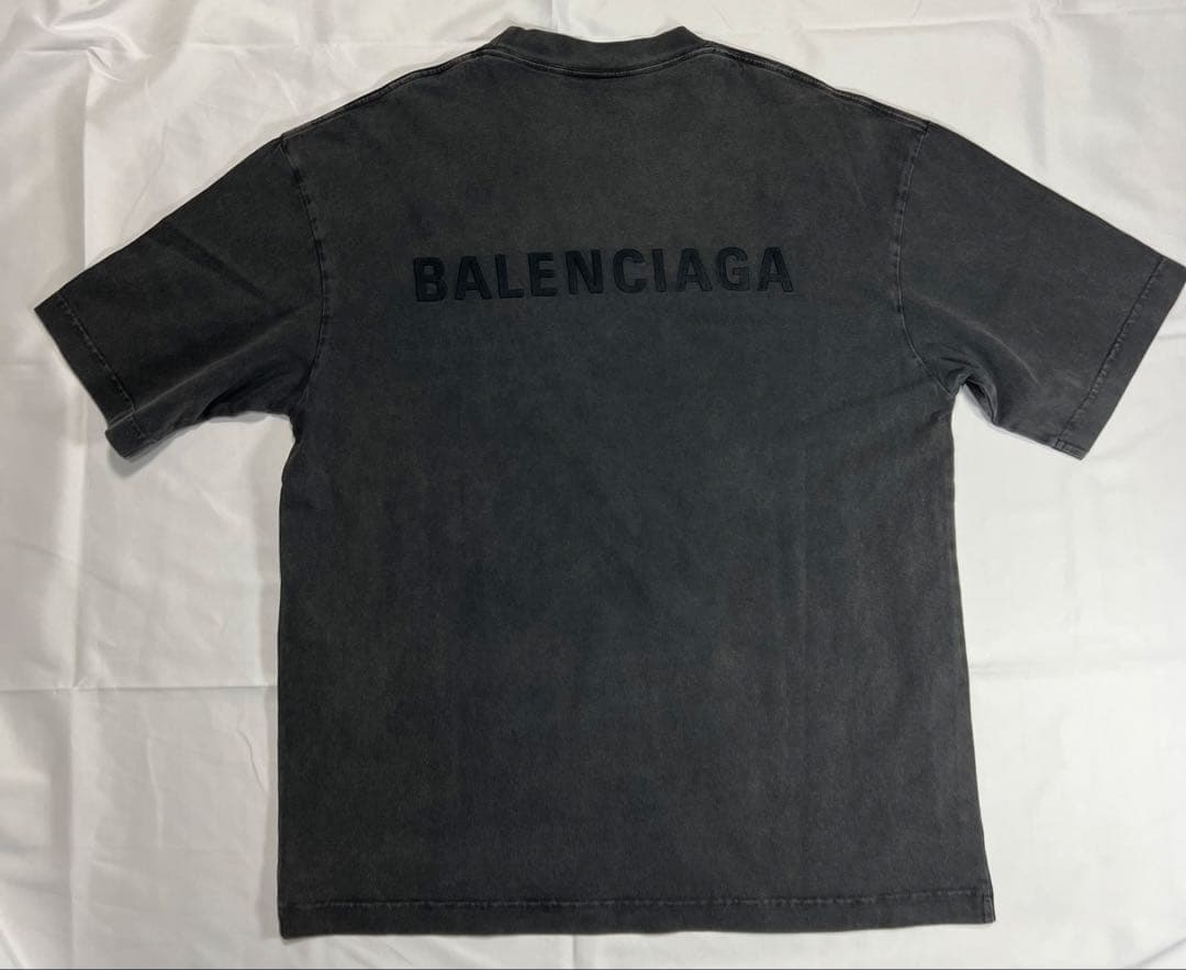 【BALENCIAGA】 ロゴ刺繍 ヴィンテージ加工 Tシャツ XS 未使用