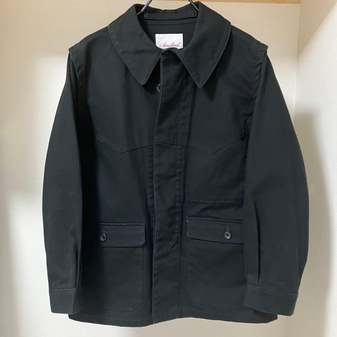 ルサンパレイユ レイルロードジャケット 黒 40 美品