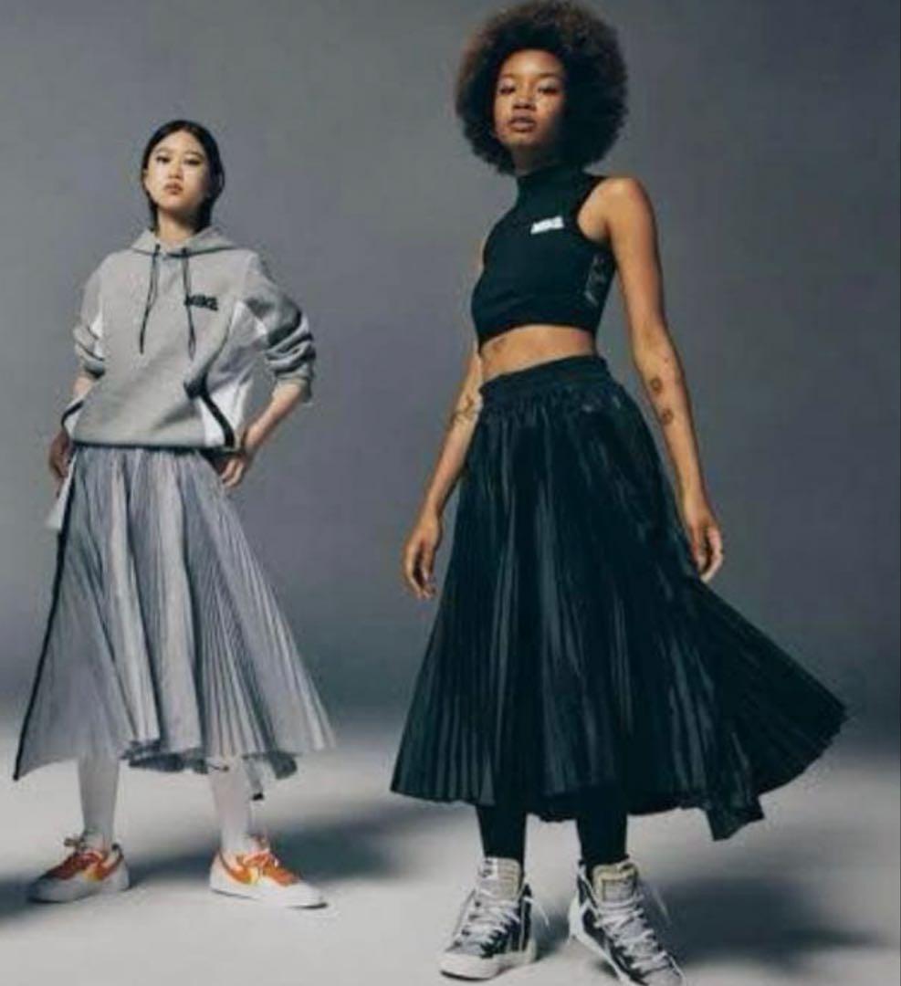 sacai×NIKE サカイ ナイキ プリーツスリットスカート