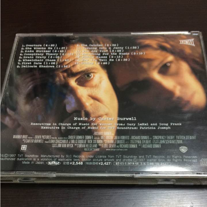 「陰謀のセオリー」オリジナル・サウンドトラックCD 国内盤　帯付き