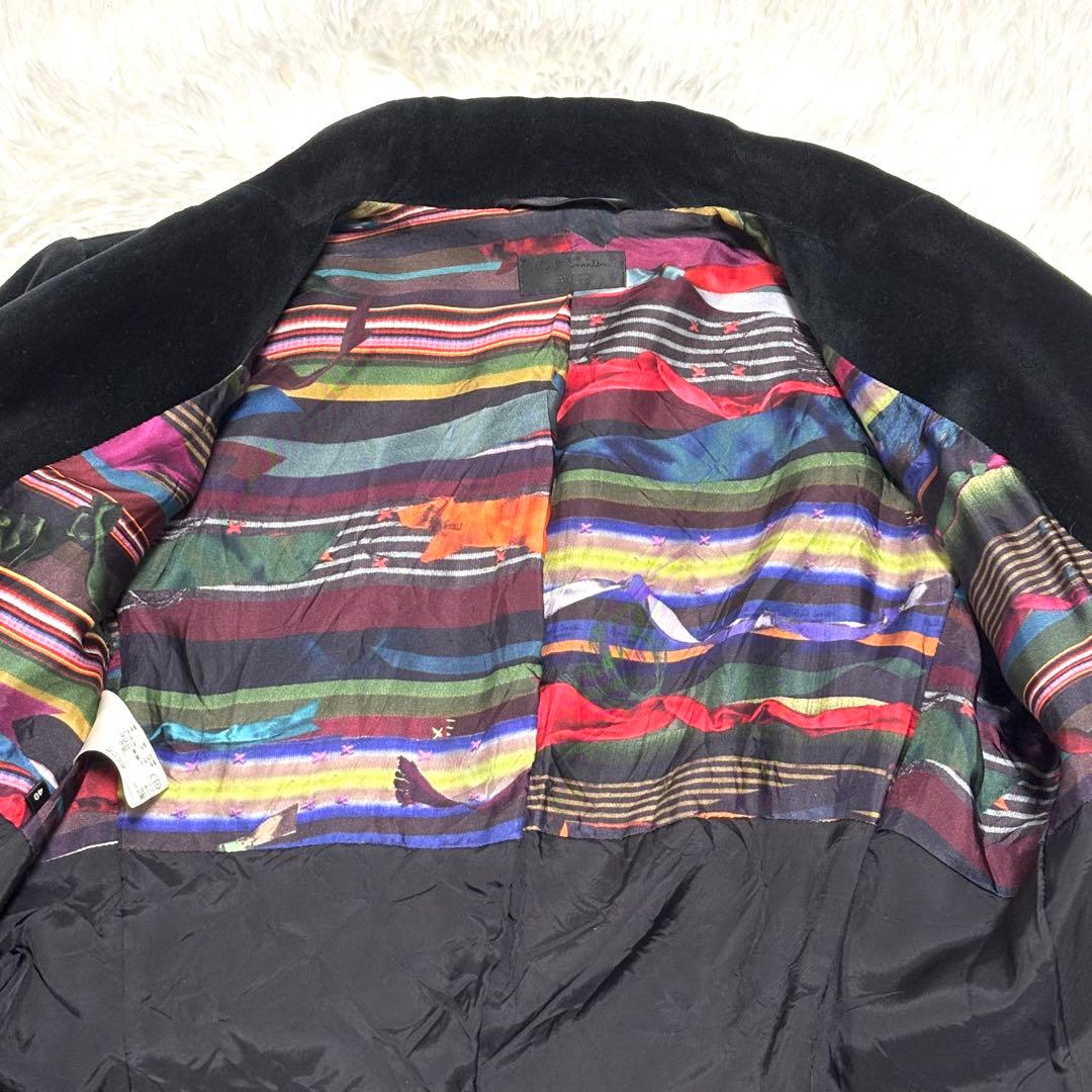 【Paul Smith Black】ブラックベルベットジャケット 黒 40 L