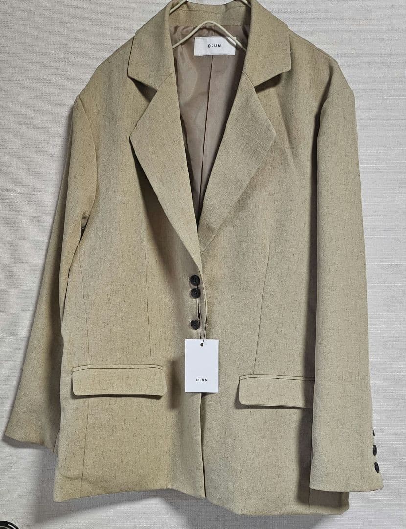 新品　OLUN linen blend jacket/リネンブレンドジャケット