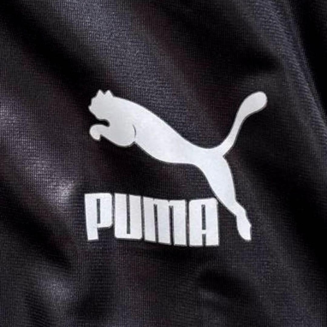 希少✨プーマ PUMA レザー調 Y2K ジャージ 上下 セットアップ 黒 M