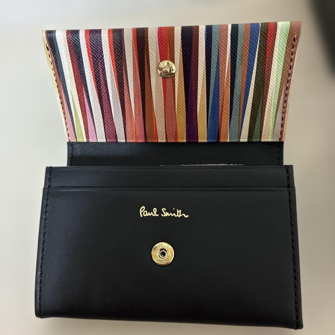 スズハヤ Paul Smith 名刺入れ ブラック　ギフトボックス付き