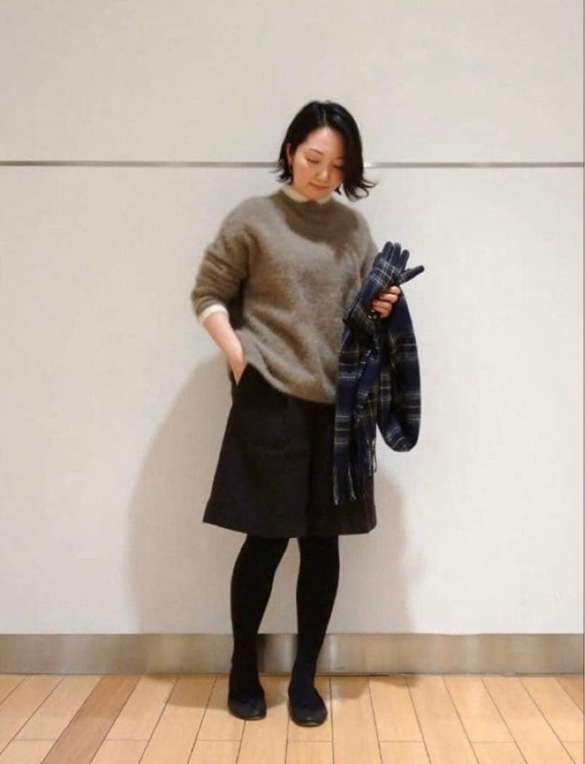マッキントッシュフィロソフィー クレリックカラー フォックスカシミヤニット