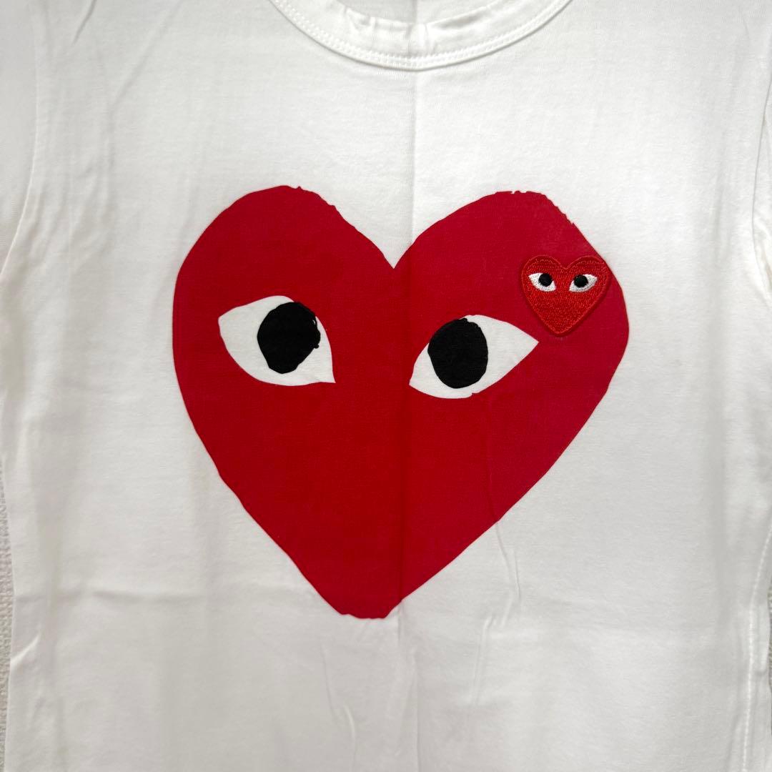 PLAY ハートプリント Tシャツ Sサイズ