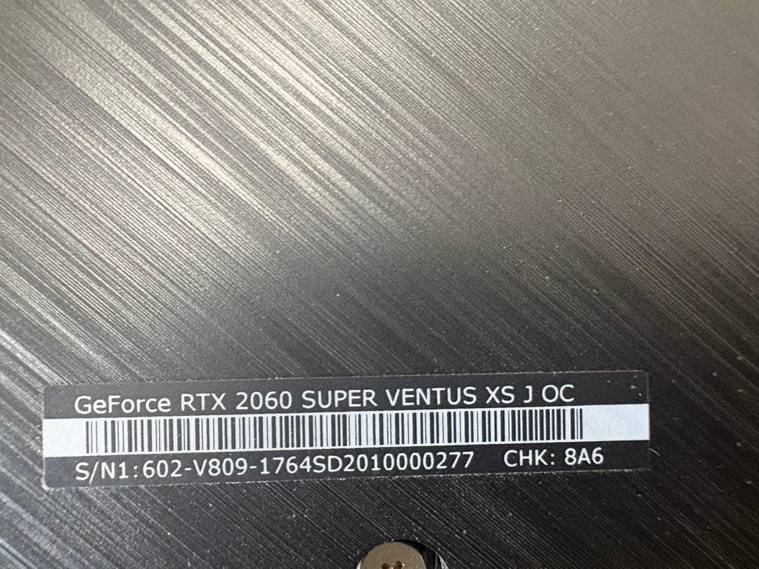 グラフィックボード・グラボ・ビデオカード MSI Geforce 2060SUPER VENTUS XS J OC