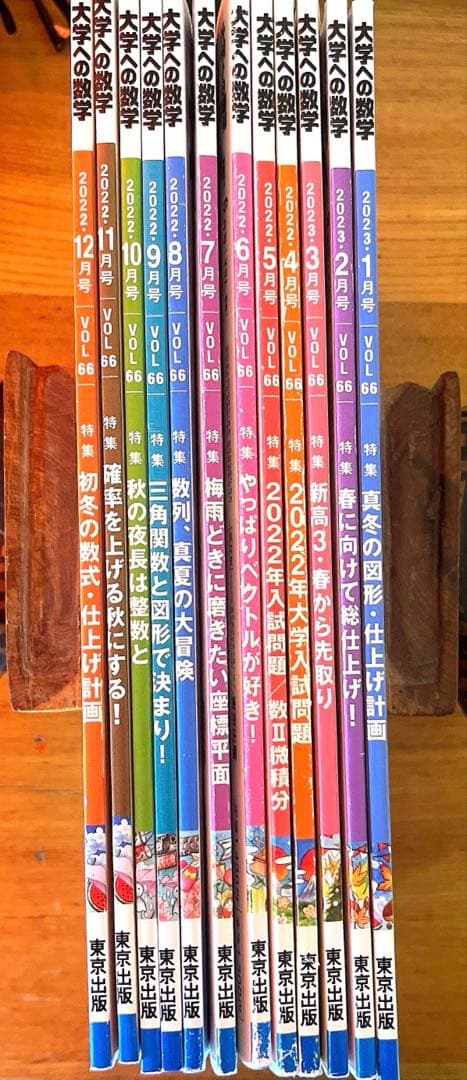 2022年度版の月刊大学への数学。 全月あります。