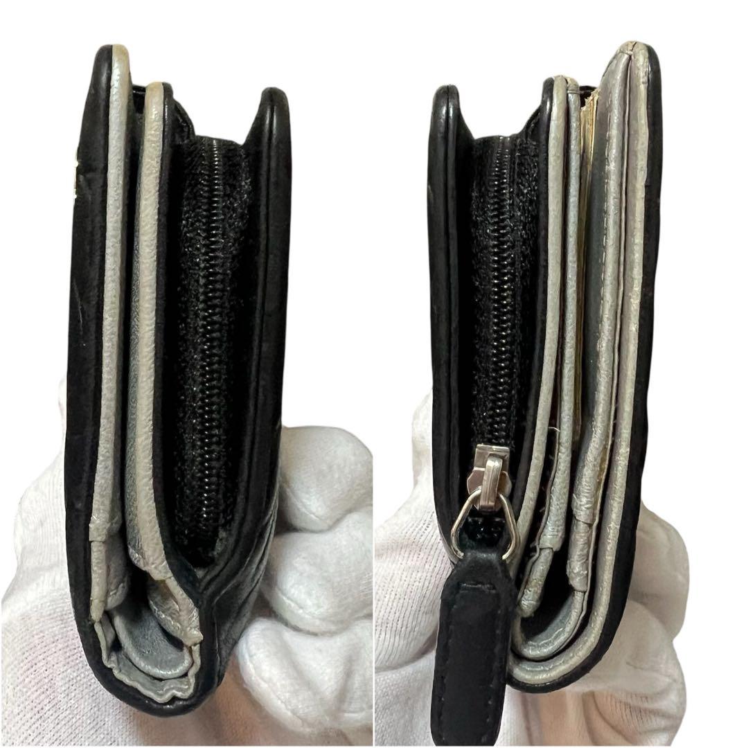 CHANEL シャネル ラムスキン カメリア エンボス 二つ折り財布 ミディアム