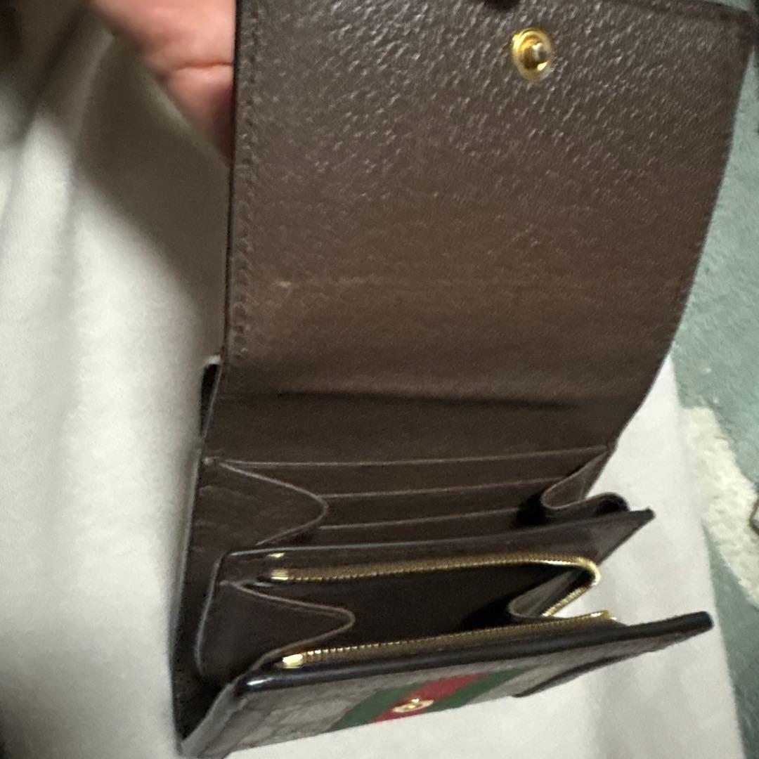 グッチ オフィディア 二つ折り財布 GGマーモント シェリーライン