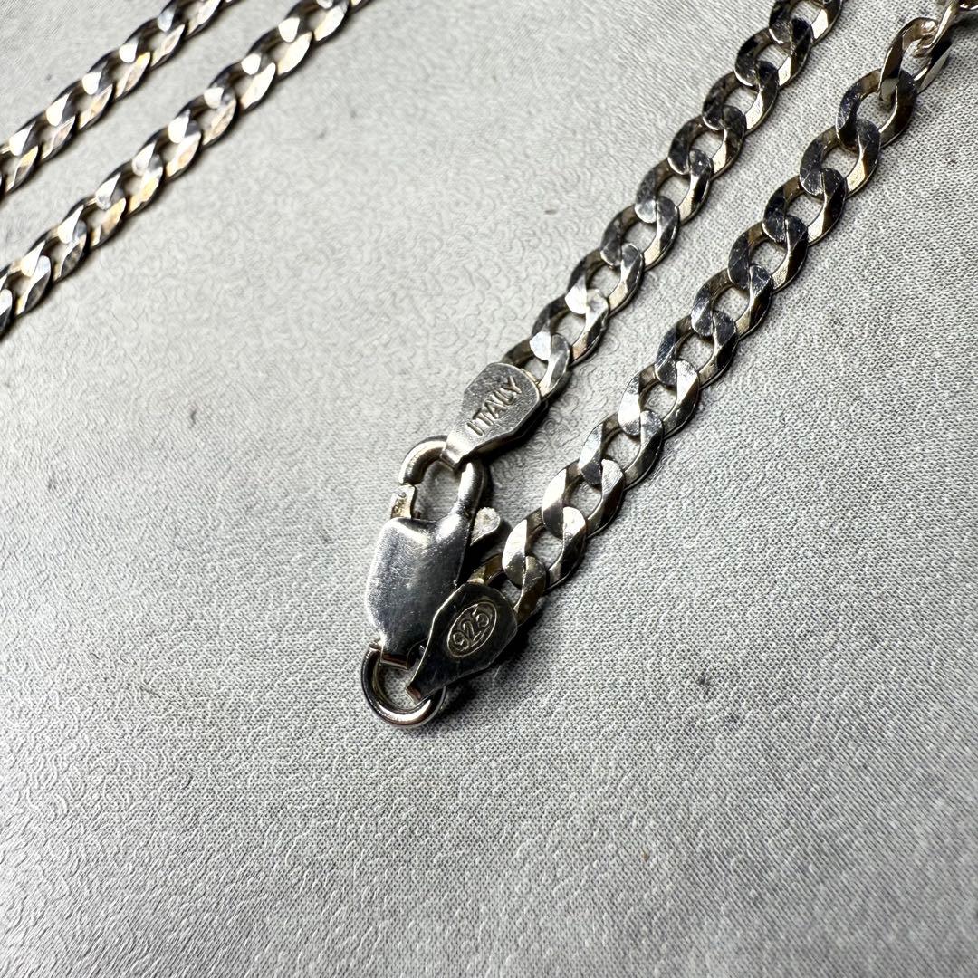 VINTAGE ITALY シルバー925 喜平チェーンネックレス 56cm