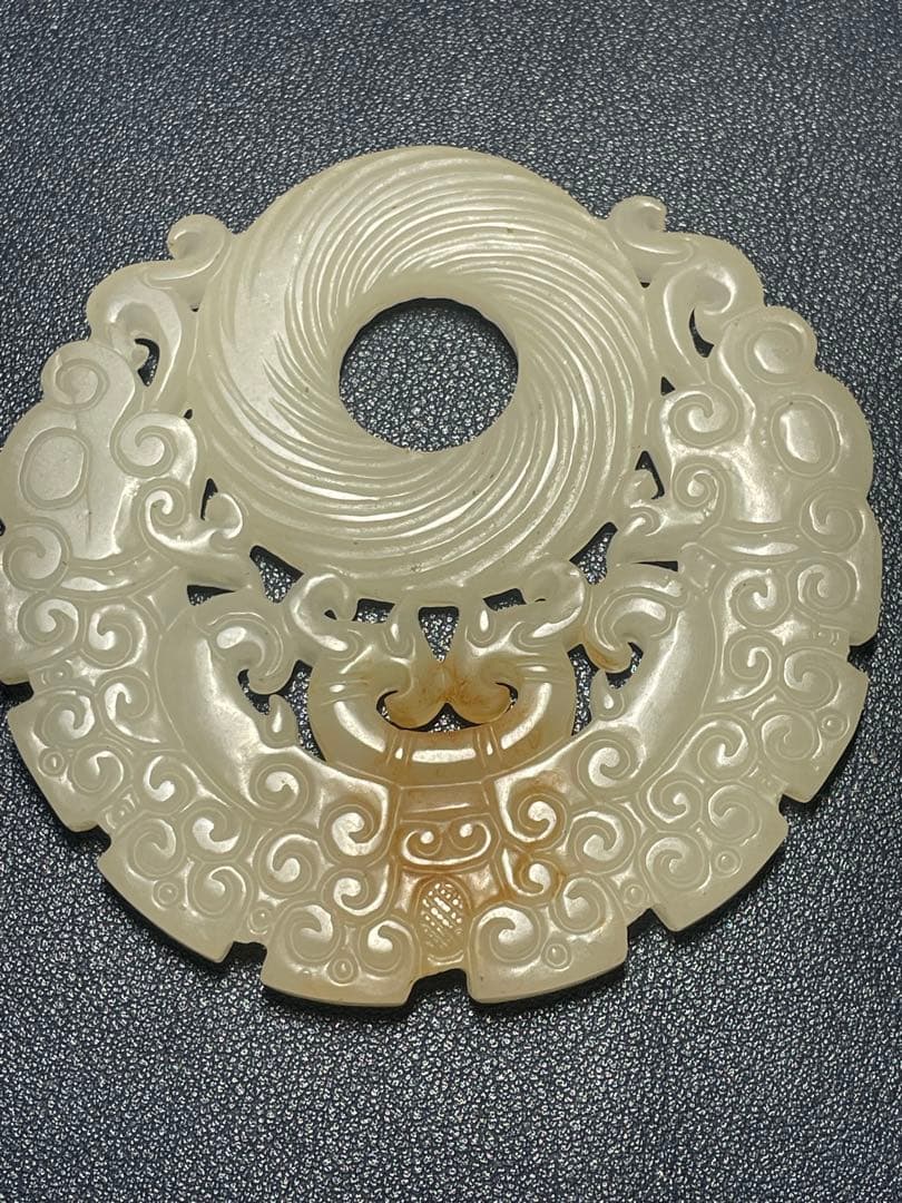 中国古玉　天然石和田玉 極美工浮彫彫刻　田黄古石 家財お守用　縁起物　時代物