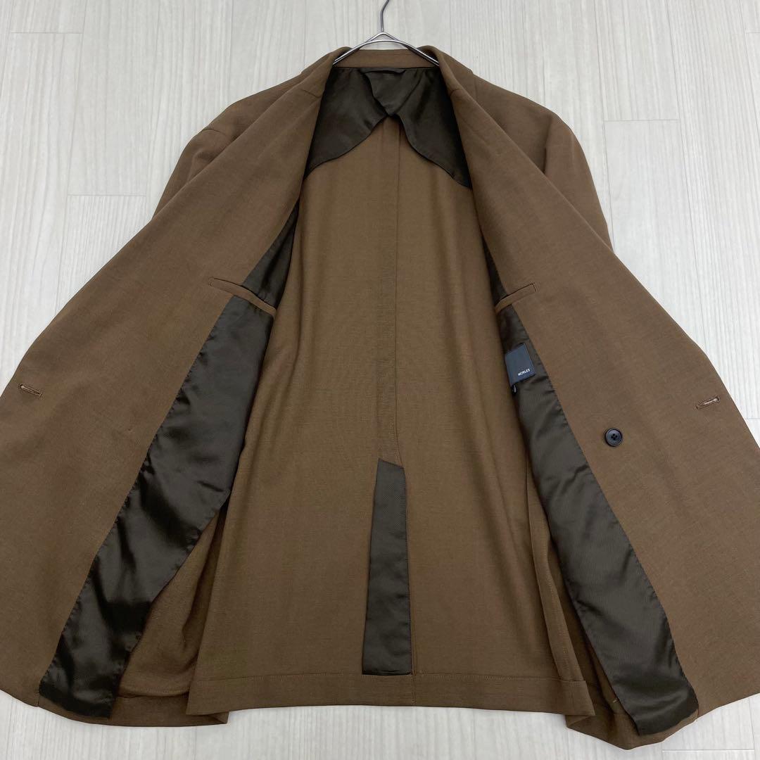 ☆ MORLES ウール シアー素材 ダブルブレスト テーラードジャケット L