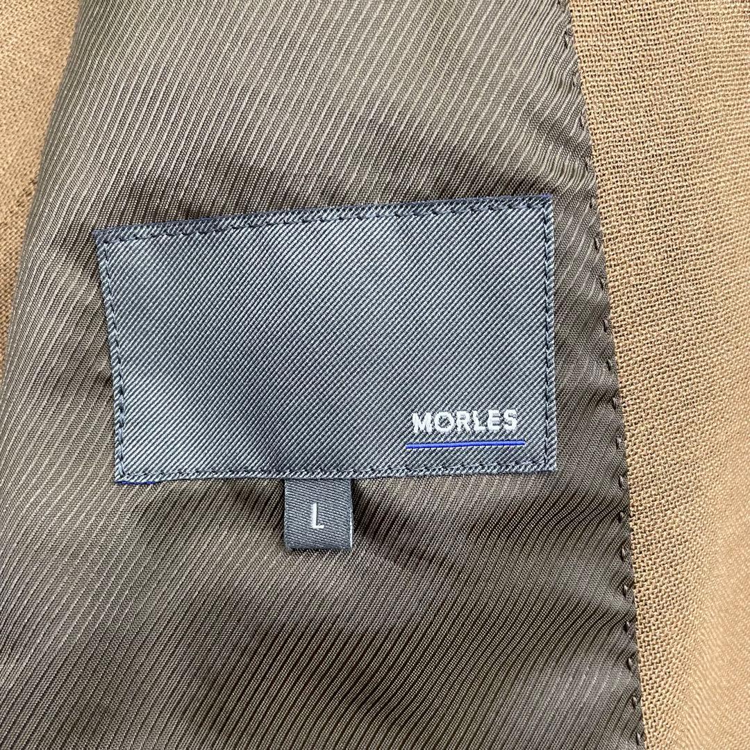 ☆ MORLES ウール シアー素材 ダブルブレスト テーラードジャケット L