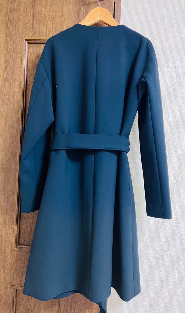 YOKOCHAN ヨーコチャン フロントラッフルコート ネイビー 36