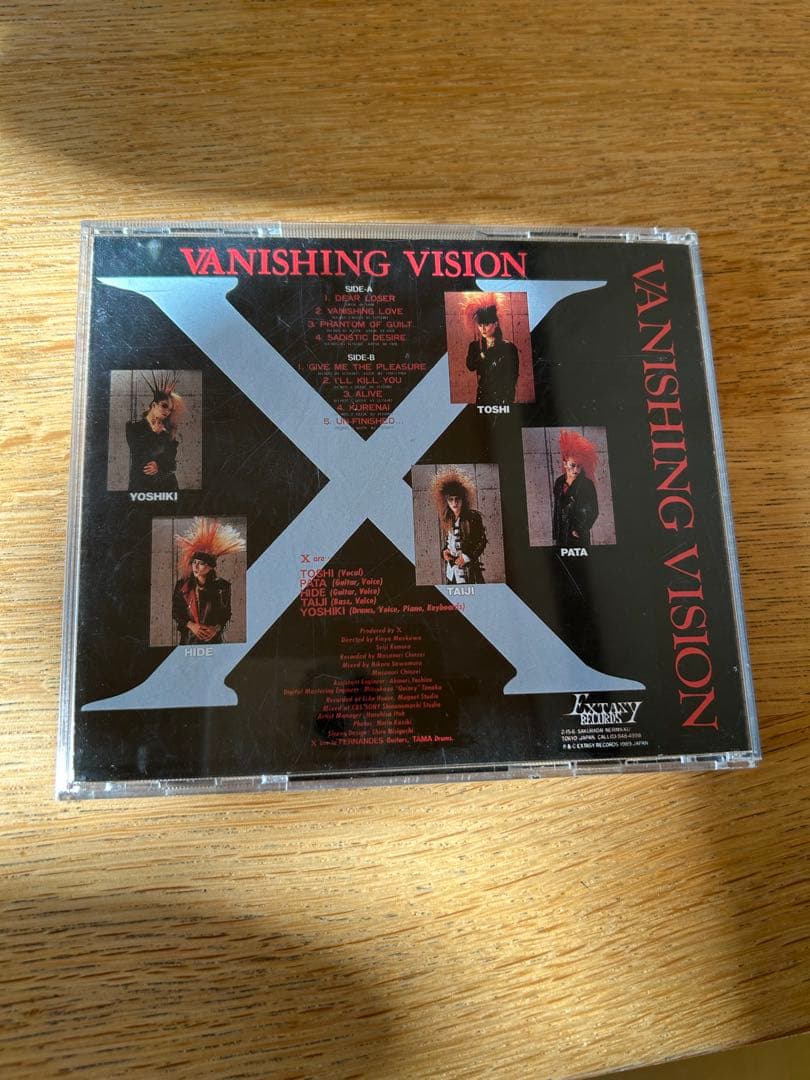 X VANISING VISION フォトブック、HIDEデザインステッカー付き
