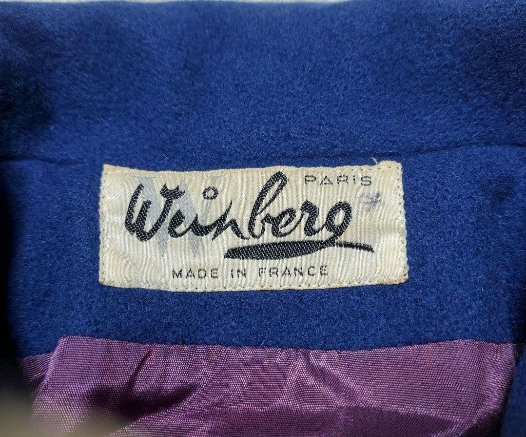Weinberg ウェインバーグ フランス製　ヴィンテージロングコート　ブルー