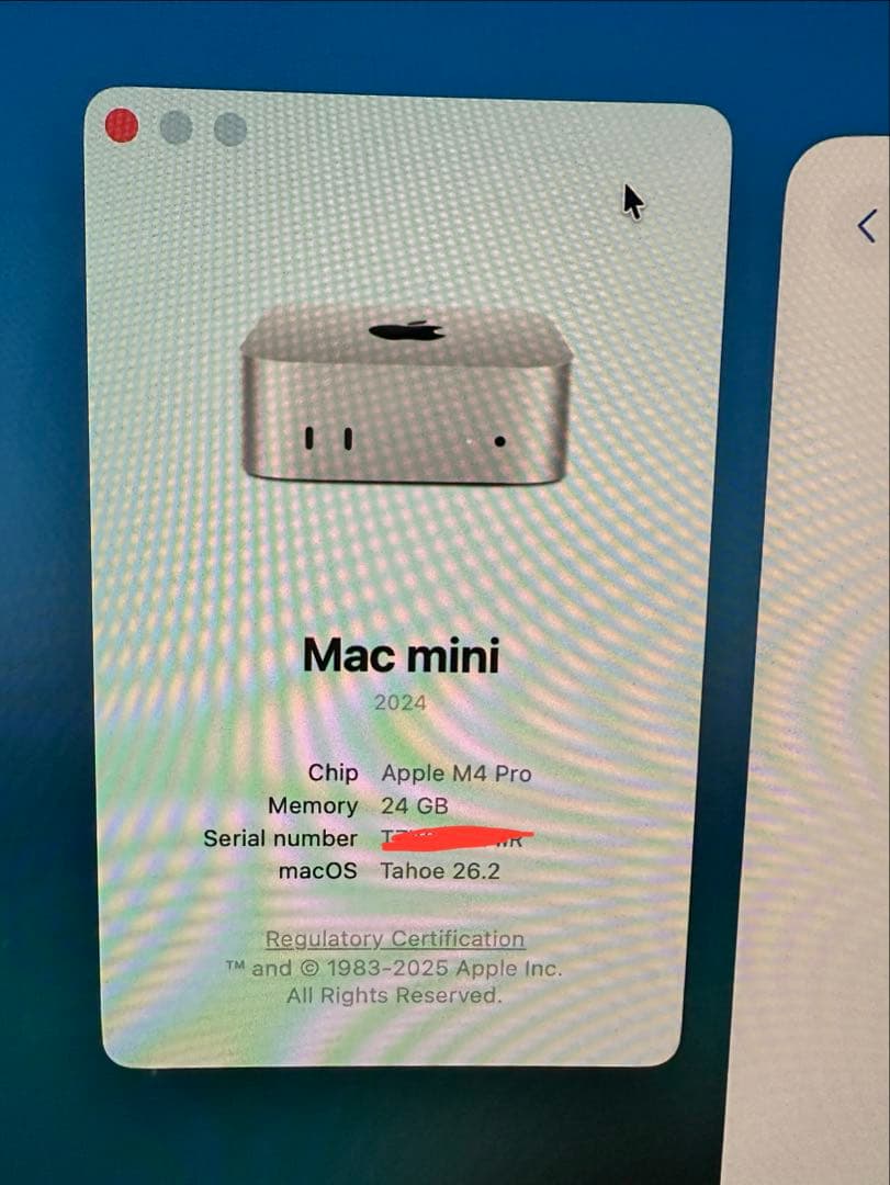 Macデスクトップ Apple Mac mini 2024 M4 Pro 24GB 512GB