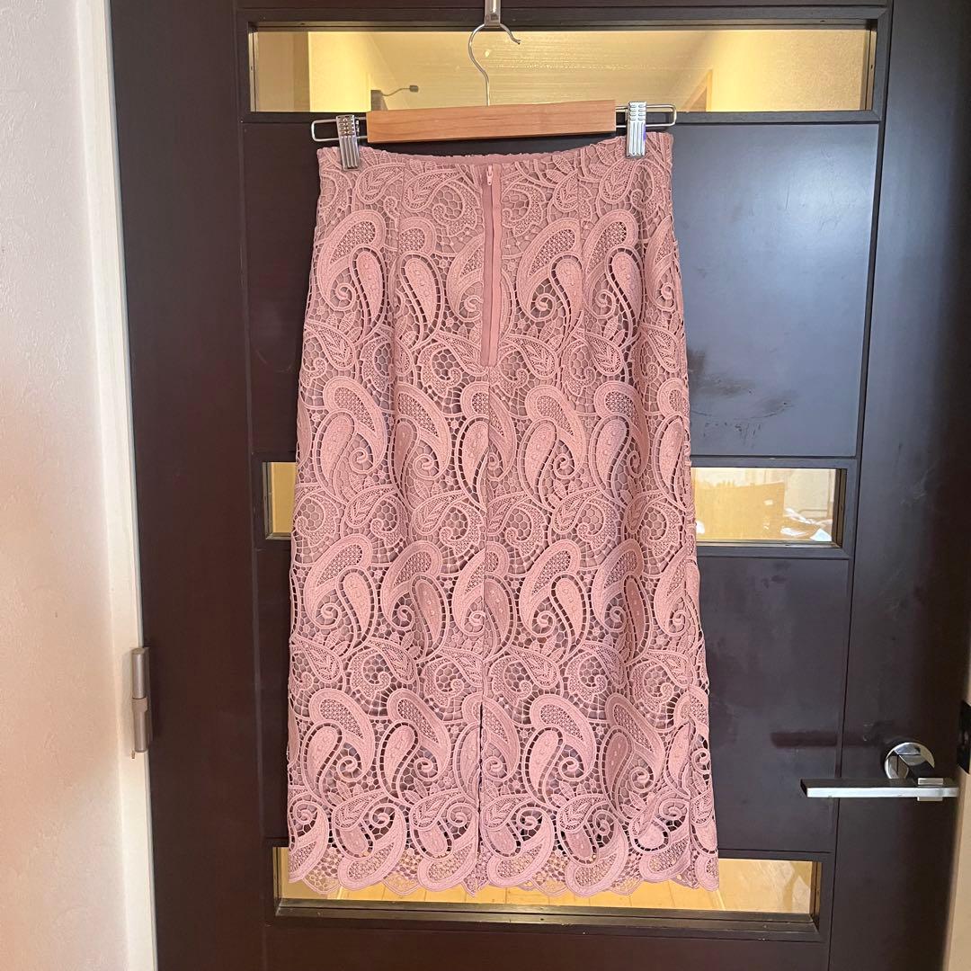 新品☆ANAYI ペイズリーケミカルレースタイト　スカート/セオリー、23区
