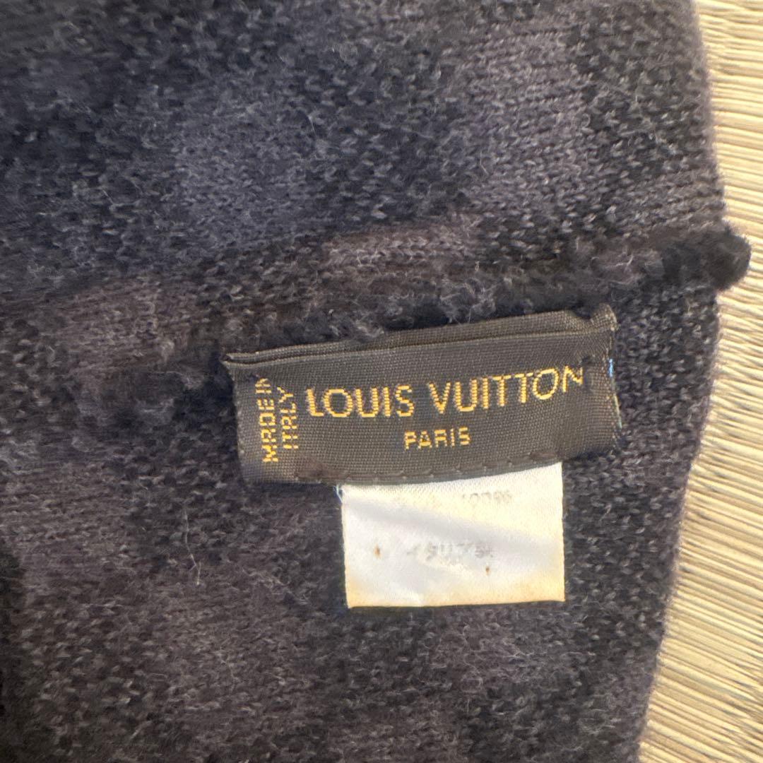正規品です！LOUIS VUITTON チェック柄ニット帽 ダミエ　ブラック