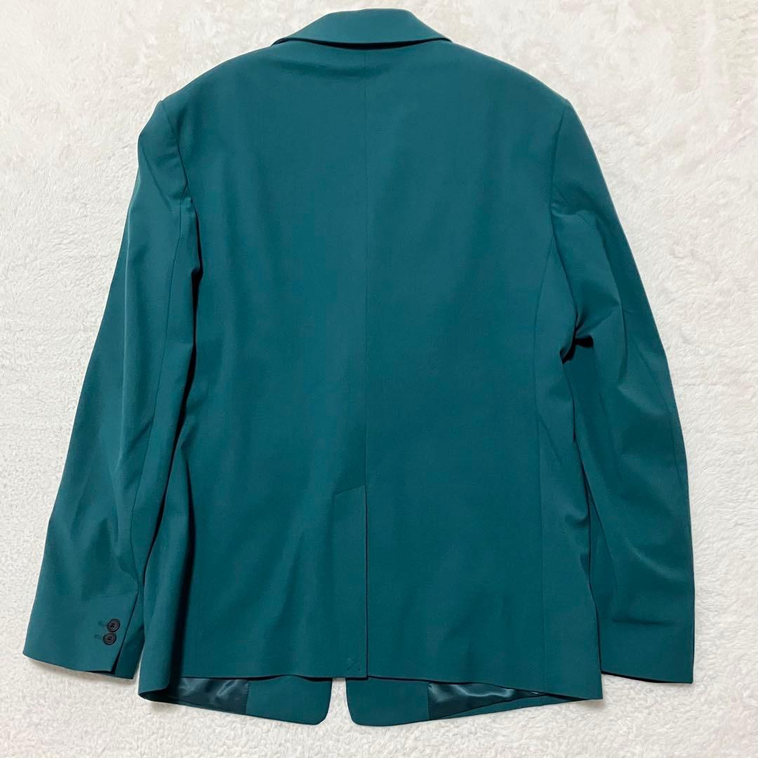 新品同様 タグ付 ZARA カラー テーラード ジャケット XL グリーン 緑