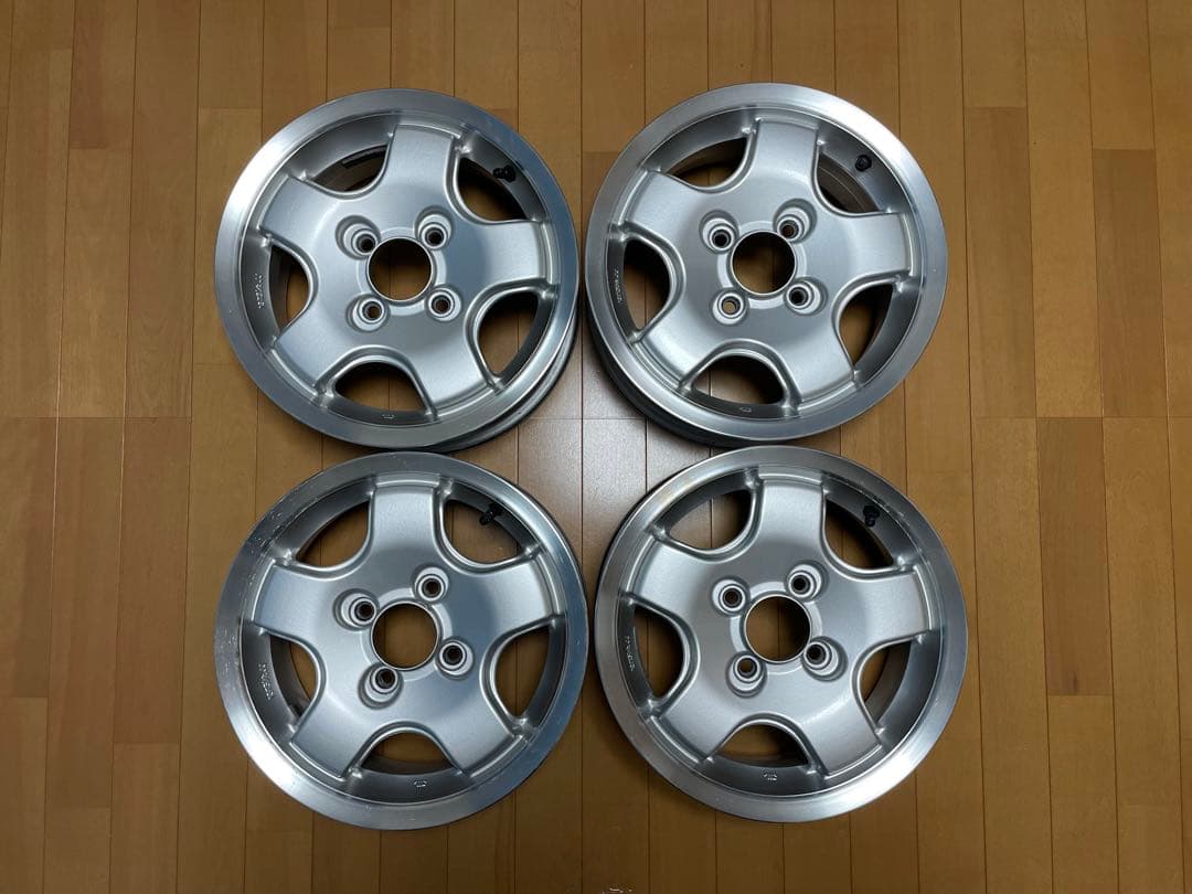 13インチ　ホイール　5.5J ＋38 100-4穴　5スポーク　4本