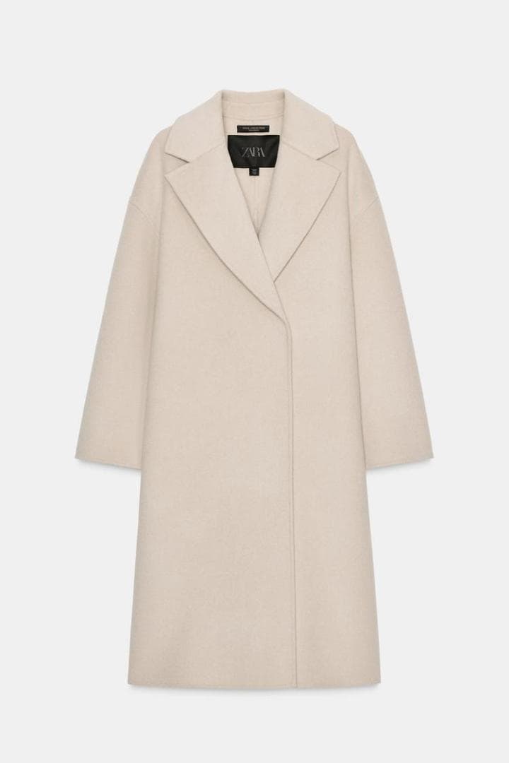 ZARA ザラ ZWコレクション ウール混紡オーバーサイズスカーフコート XS