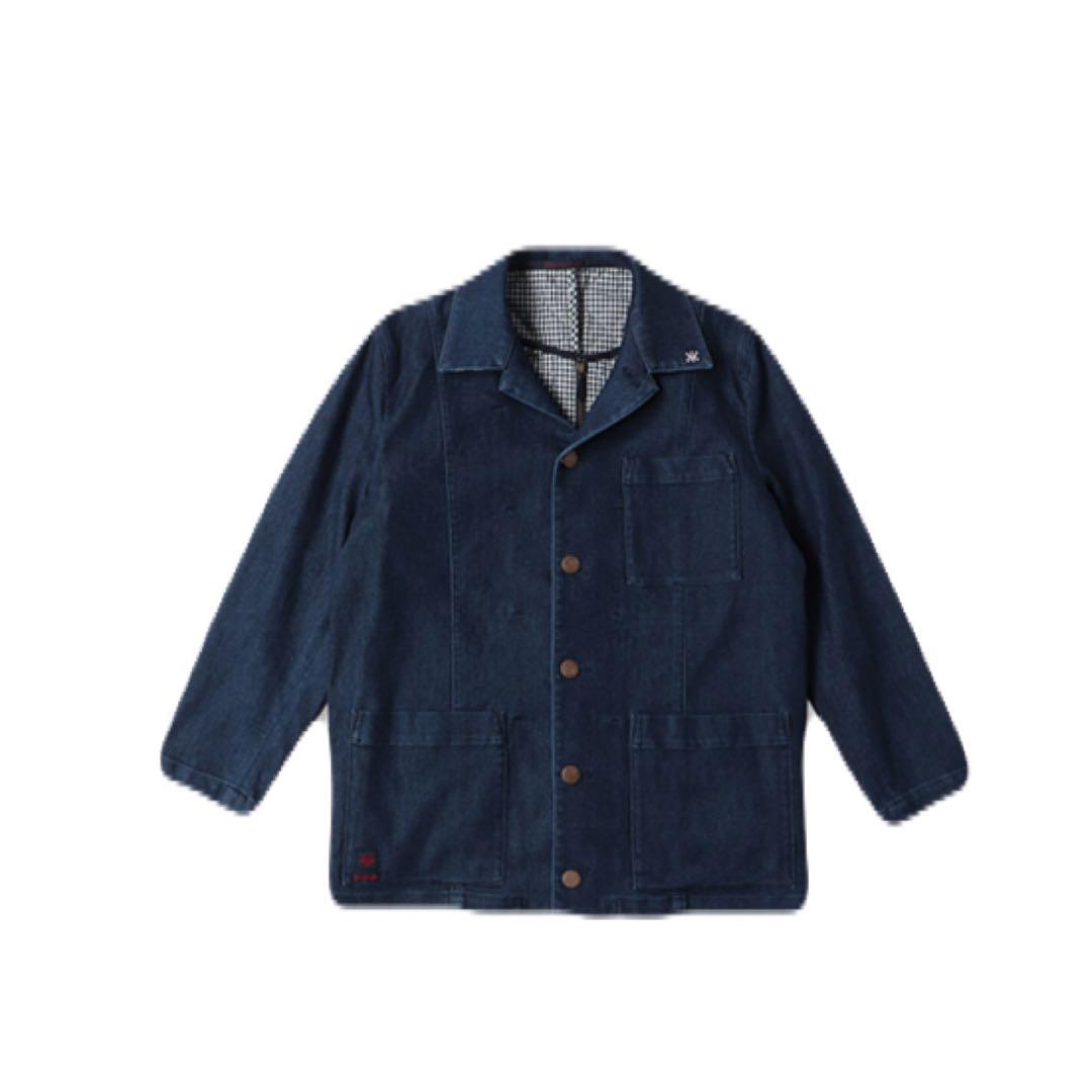 パパス 12.25ozモーションフリーストレッチ デニムブルゾン インディゴ M