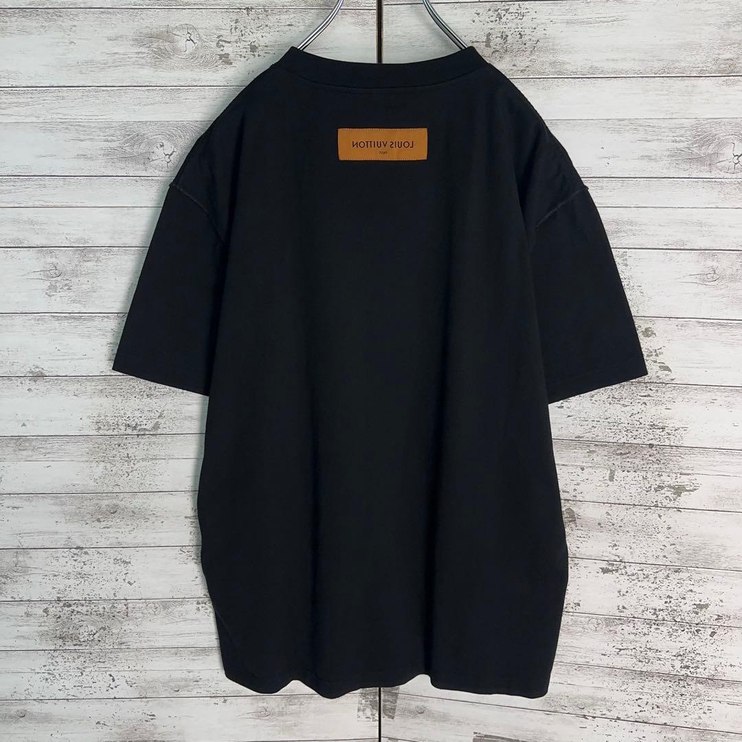 【美品・現行モデル】ルイヴィトン　エンボスLVロゴ インサイドアウトtシャツ　黒