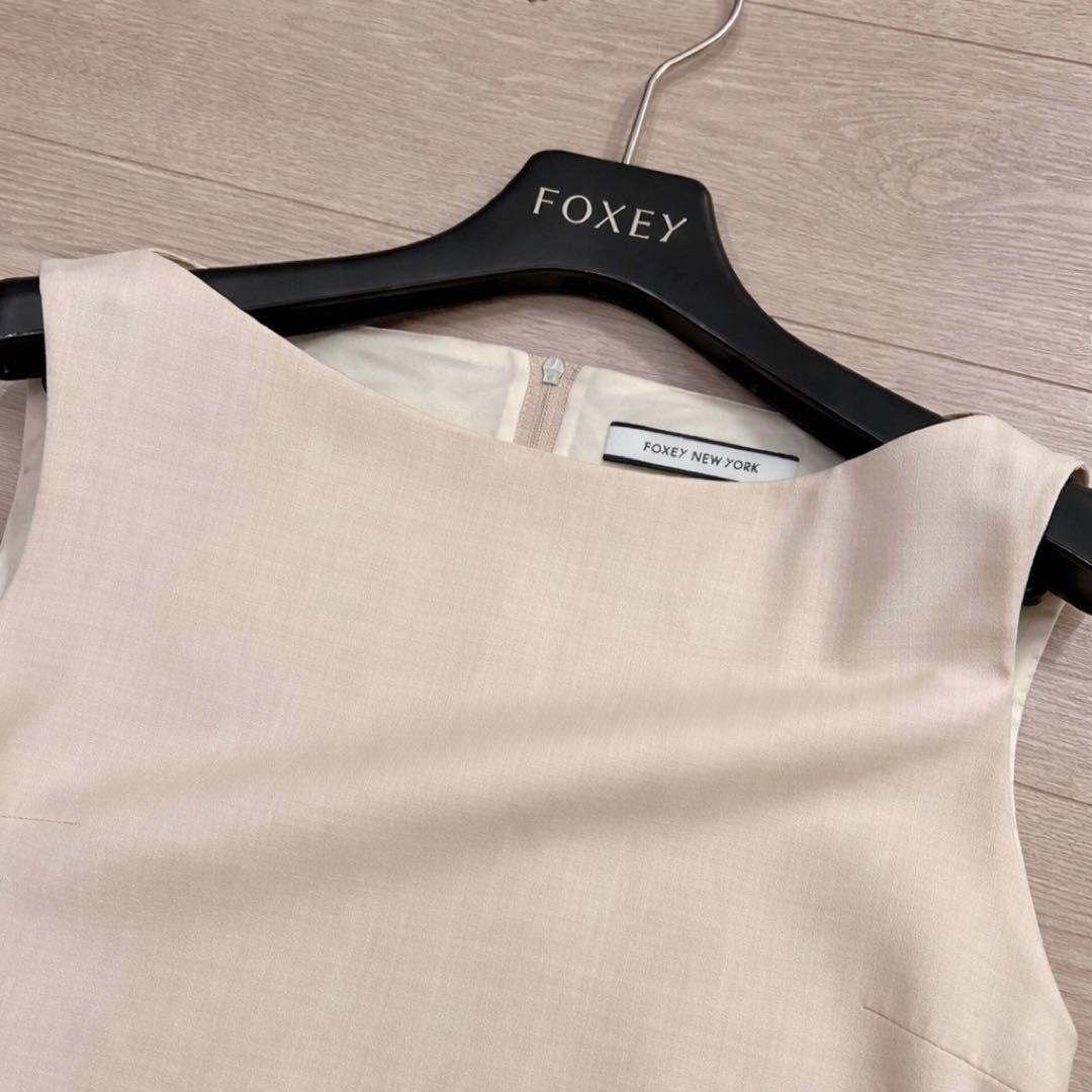 FOXEY NEW YORKタルト Aラインフレアワンピースドレス 38