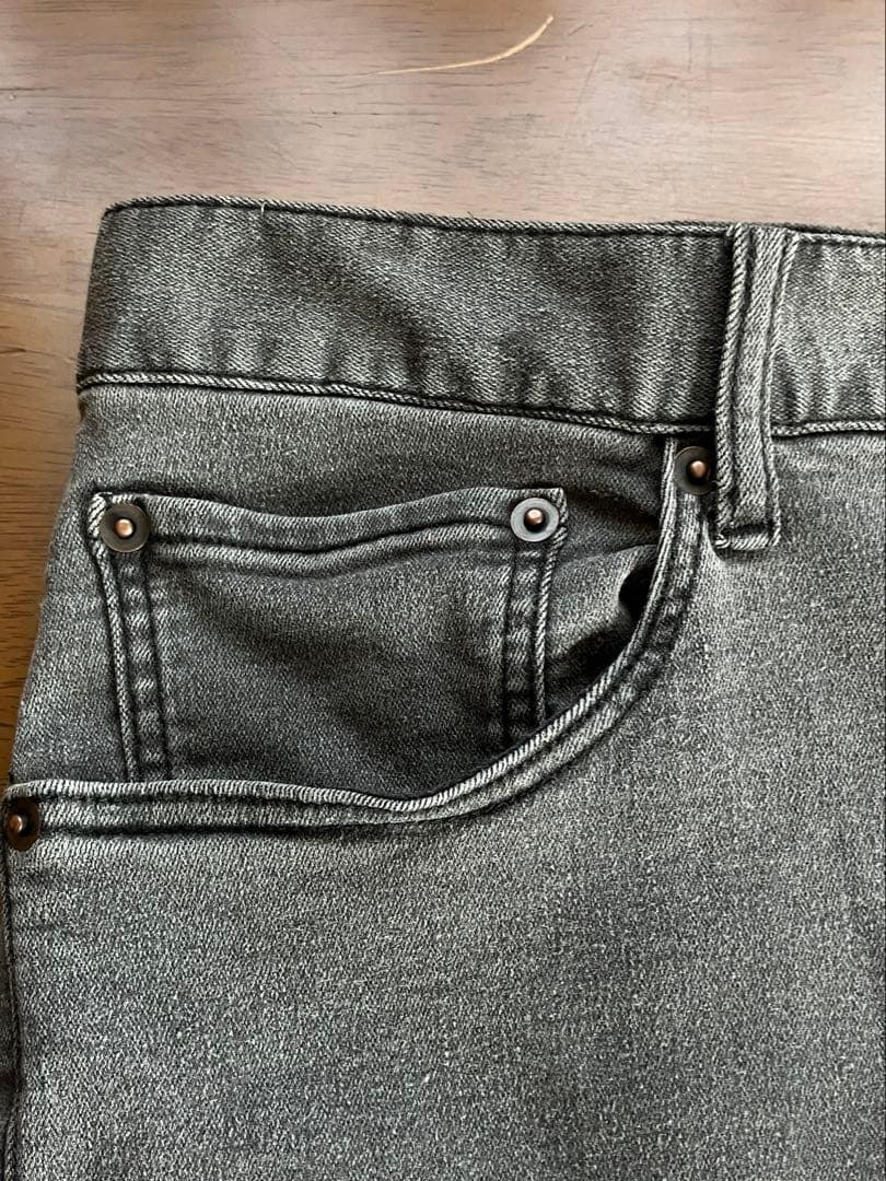 glamb 裾リブ ストレッチ デニムパンツ M