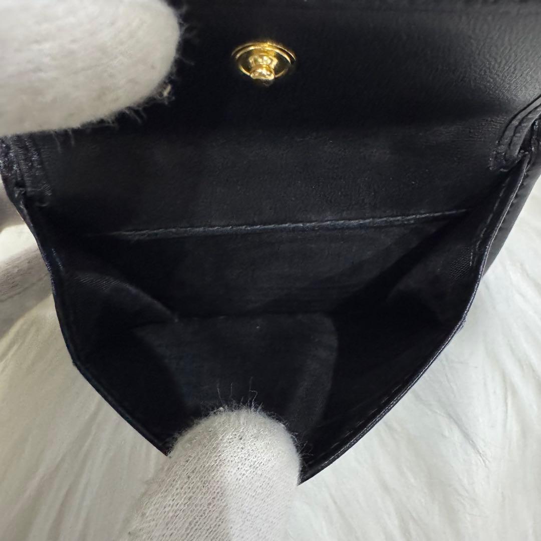 miumiu 三つ折り財布　レザー　ブラック　icチップ
