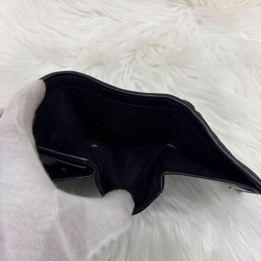 miumiu 三つ折り財布　レザー　ブラック　icチップ