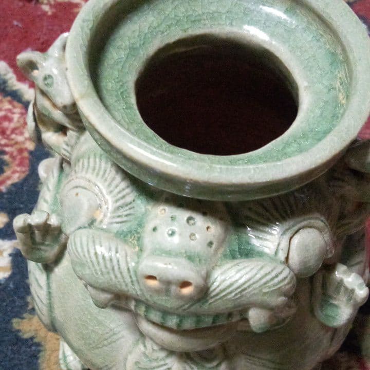 中国陶磁器　耀州窯　神獣