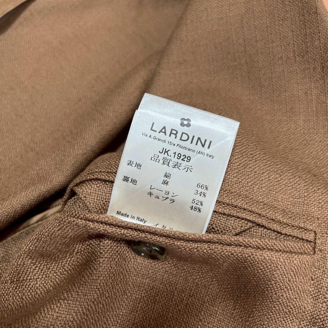 【現行品】高級 LARDINI コットンリネン テーラードジャケット 46