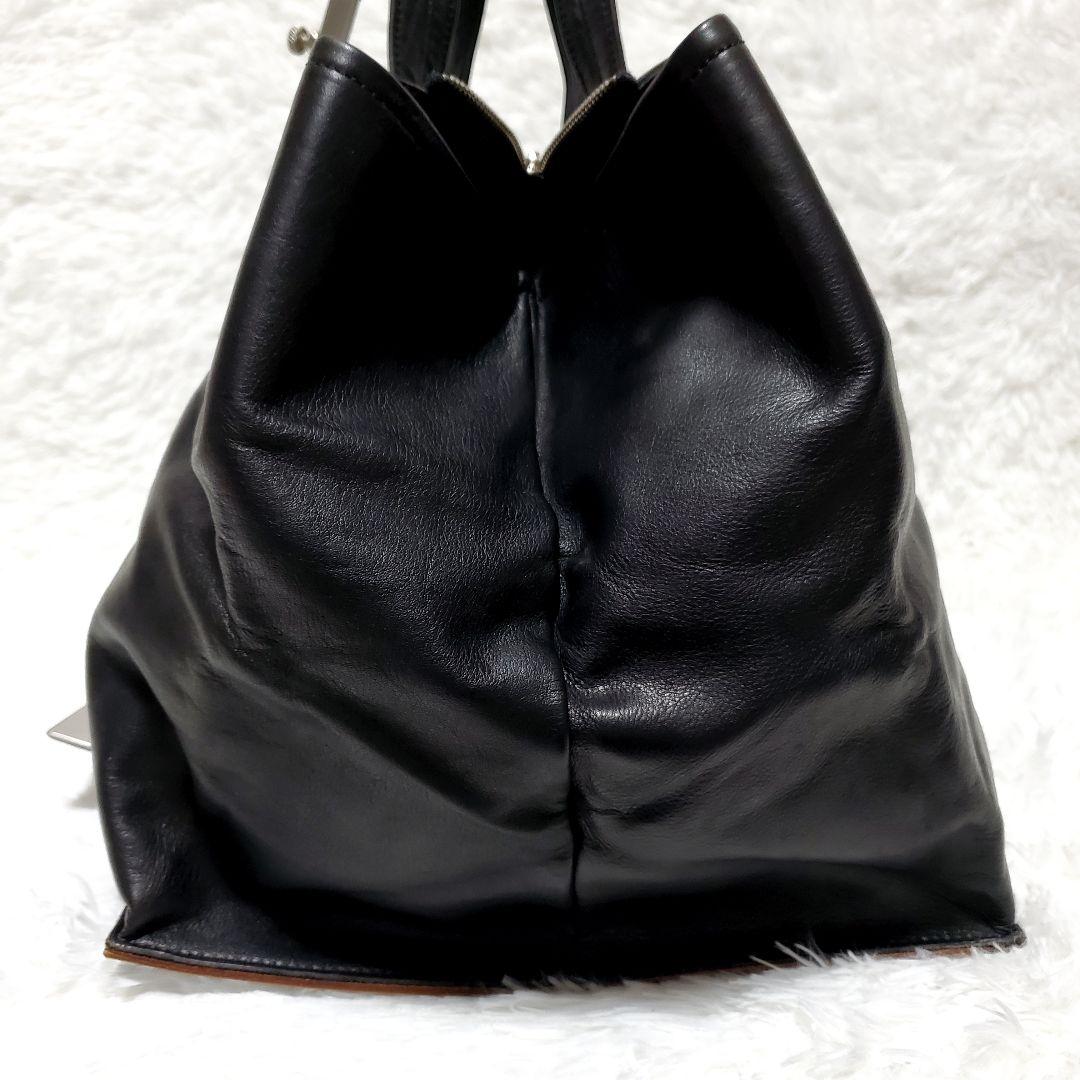 希少✨Y's　Yohji Yamamoto　大容量　ハンドバッグ　オールレザー
