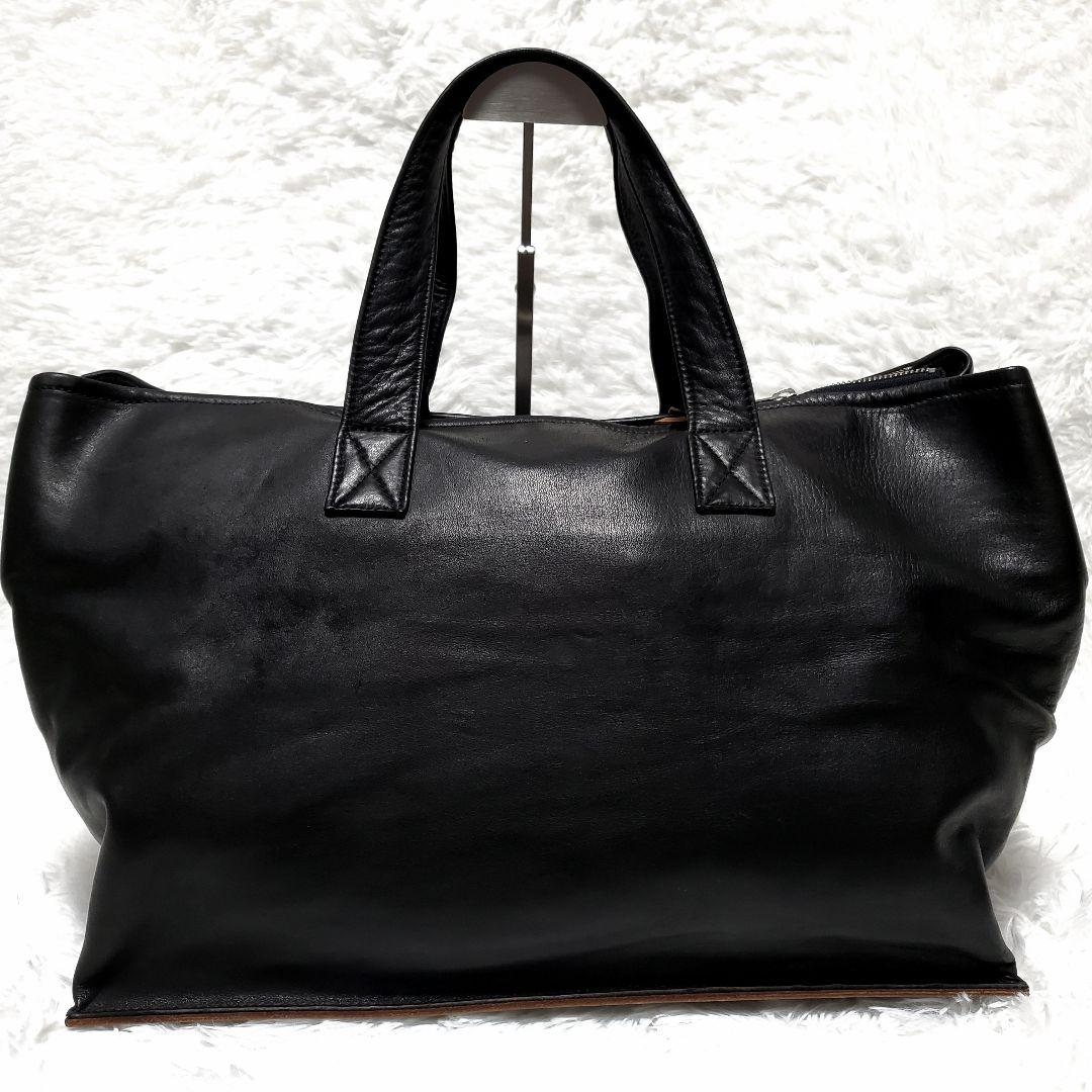 希少✨Y's　Yohji Yamamoto　大容量　ハンドバッグ　オールレザー