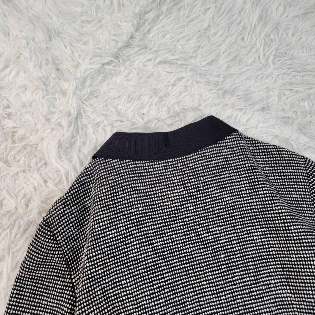 美品✨ランバンコレクション　ツイード　ワンピース　五分袖　M　比翼