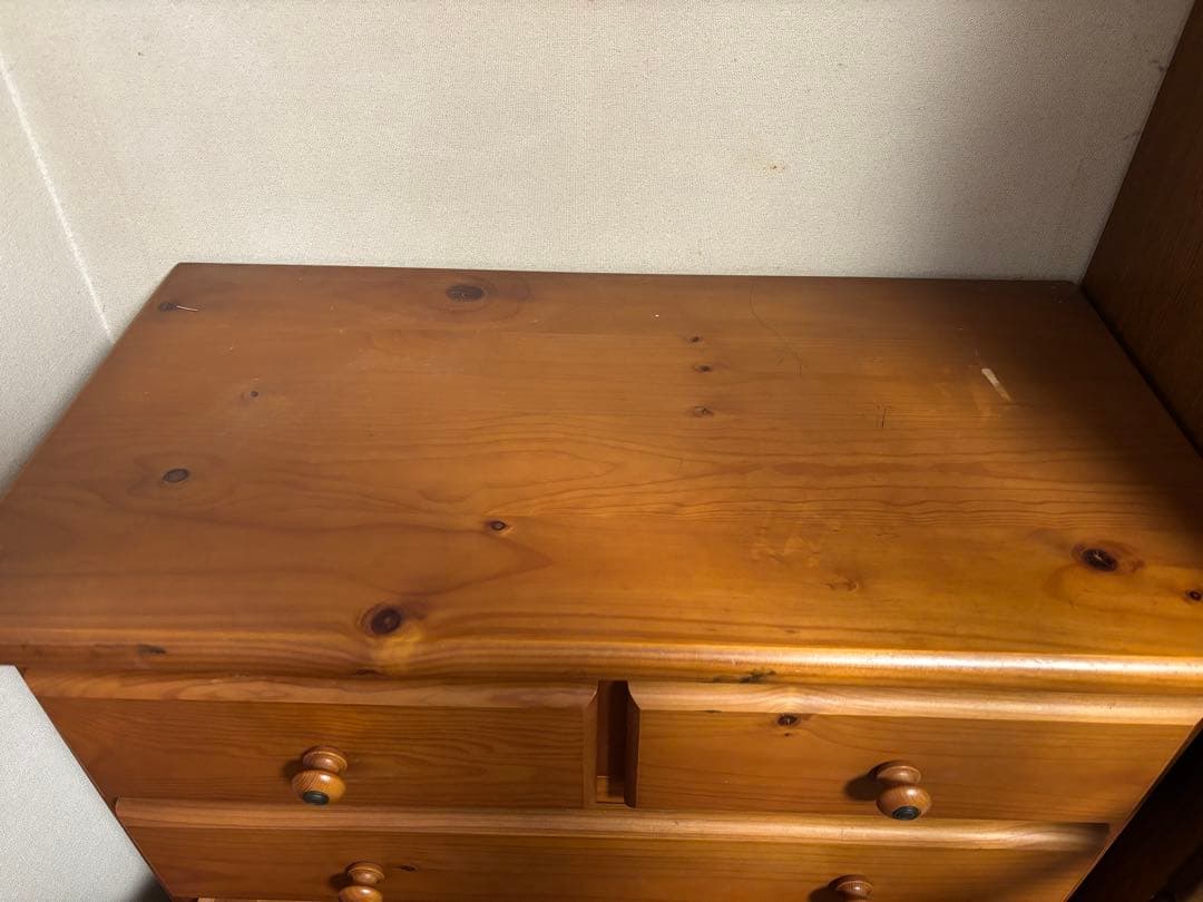木製　チェスト5段　中古品