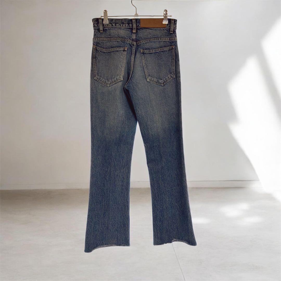 【美品】Sサイズ✴︎INSCRIRE✴︎アンスクリア　ダークブルー フレアパンツ