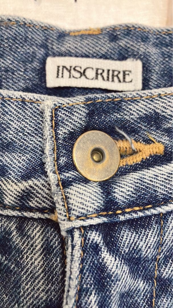 【美品】Sサイズ✴︎INSCRIRE✴︎アンスクリア　ダークブルー フレアパンツ