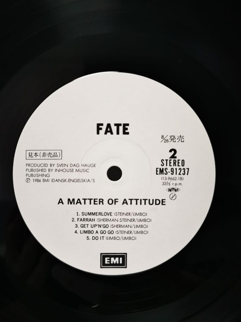 見本盤レコード) FATE 国内盤帯付LP/EMS-91237 メタル