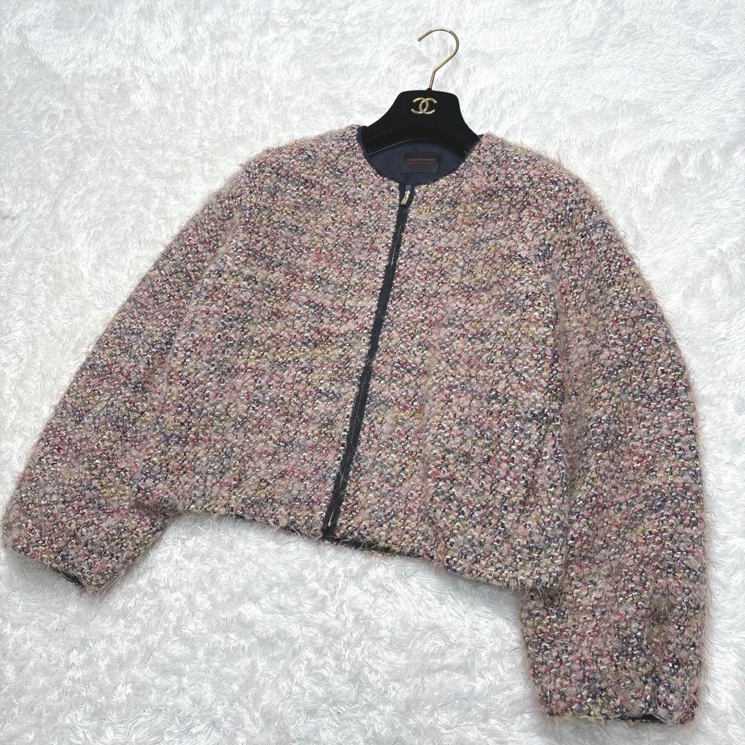 【美品】トゥモローランド ルミエールファンシーツイード ジップアップ
