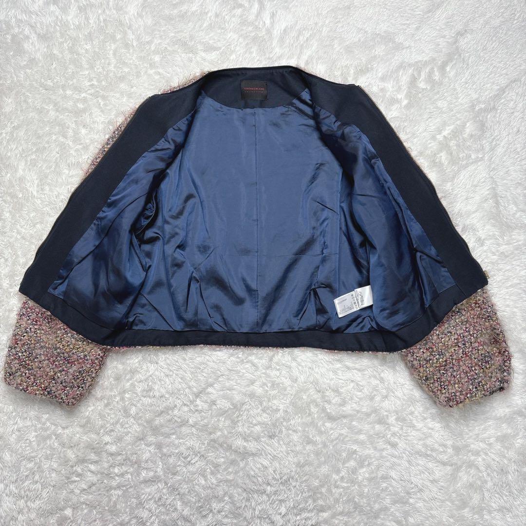 【美品】トゥモローランド ルミエールファンシーツイード ジップアップ