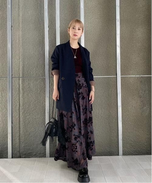 スカート Ameri FLOCKY FLOWER TWIST SKIRT