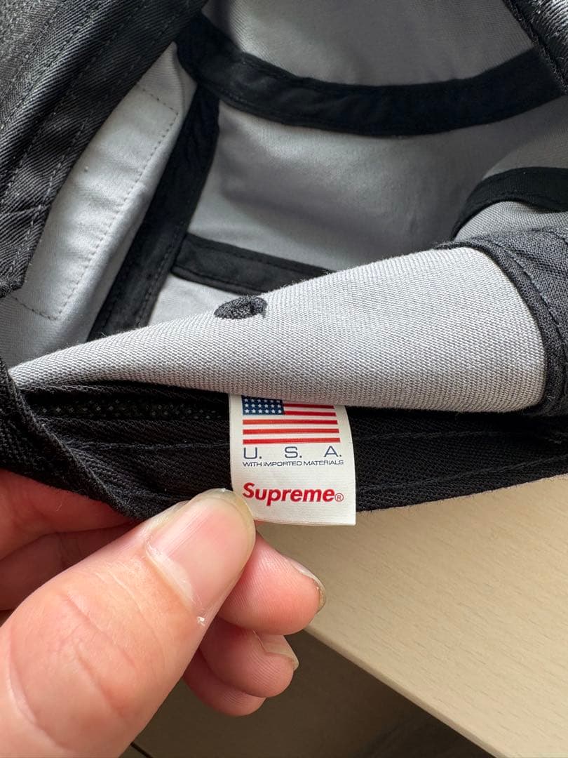 Supreme ブラック キャップ USA製