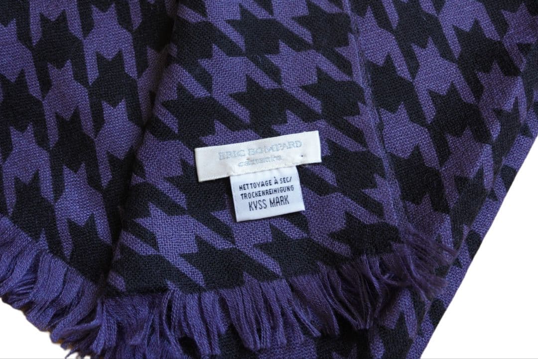 ERIC BOMPARD エリックボンパール カシミア マフラー 千鳥格子 紫