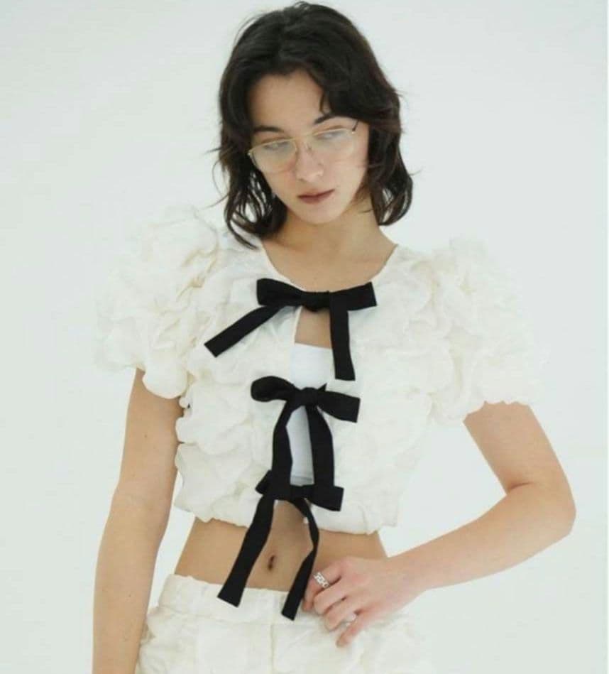 CLANE W FACE CLOUD PUFF SLEEVE TOPS サイズ2